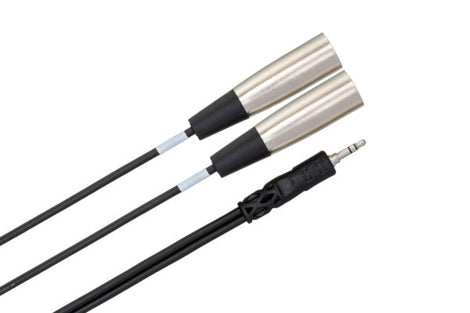 Hosa CYX-403M Stereo Breakout Cable - 3.5mm TRS Male to Dual XLR3 Male - 9.8 foot