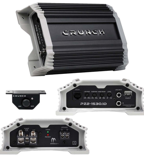Crunch PZ2-1530.1D 1500 Watt Mono Amplifier 1 Ohm Stable Car Audio Amplifier