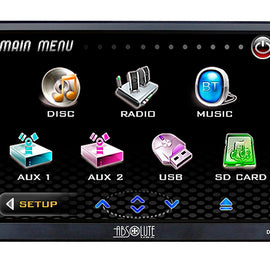 Absolute DD2200BT Double Din Car Stereo Bluetooth Multimedia Receiver DVD/VCD/MPEG4/MP3/CD/CD-R/CD-RW/Compatible