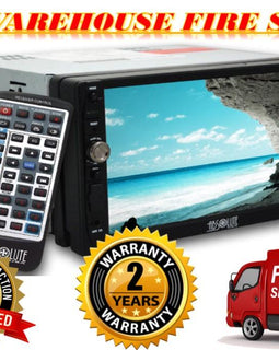 Absolute DD-3000 7-Inch Double Din Multimedia DVD Player Receiver with Touch