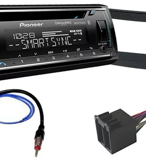 Pioneer DEH-S6220BS 1-DIN In-Dash CD/DM Bluetooth & Kit Fit 2002-2005 Hyundai Accent