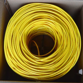 AT Cat6 Ethernet Cable 23AWG 600Mhz UL Bare Solid Copper Wire UTP 250' Yellow