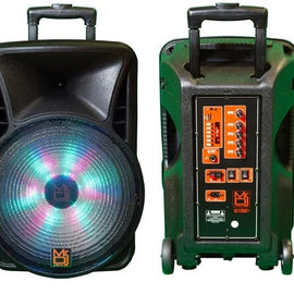 MR DJ Pro 15" 3000W Bluetooth PA DJ FM Radio Karaoke Speaker Microphone stand