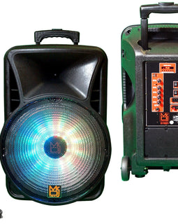 15" 2-way Powered Speaker with BLUETOOTH 3000 Watt Built-in Amplifier/USB Mp3
