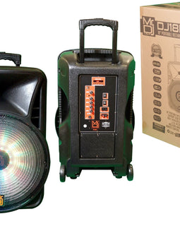 18" Portable Battery Powered Speaker with Bluetooth Connectivity, AM/FM Radio