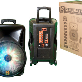 MR DJ DJ18BAT+ 18" Portable Trolley PA DJ Active Powered Bluetooth TWS Speaker 5000 Watts LCD/MP3/USB/micro SD