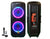 MR DJ USA AFTER PARTY Dual 15" Rechargeable Bluetooth Party Speaker LED Lights TWS Wired Microphone USB/SD FM Radio Remote Control