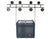 MR DJ DJ Booth Table with 8FT Lighting Truss System Foldable Black Scrim