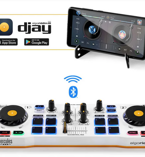 Hercules DJControl Mix Bluetooth Wireless Controller for Smartphones