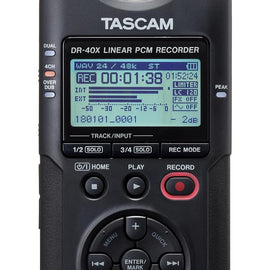 Tascam DR-40X Portable Four-Track Digital Audio Recorder and USB Audio Interface