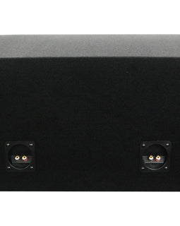 Absolute DSS12 Dual 12" Black Sealed Subwoofer Enclosure Empty Box