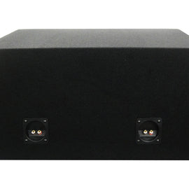 Absolute DSS12 Dual 12" Black Sealed Subwoofer Enclosure Empty Box