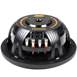 DC Sound DSW2000 10" Shallow-Mount Fiber Glass Subwoofer 2000W DVC 4-Ohm