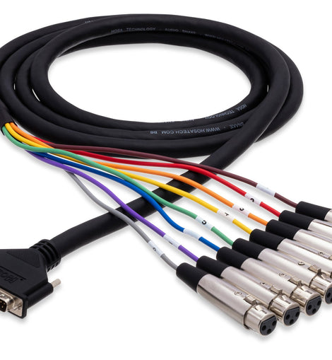 Hosa DTF-804 8-channel DB25 to XLR Female Snake 13.2 foot