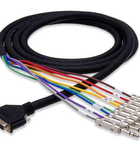 Hosa DTP-802 8-channel DB25 to 1/4 inch TRS Snake 6.6 foot