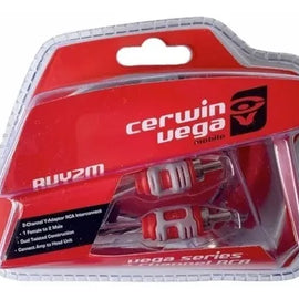 Cerwin Vega RVY2M 1 Female to 2 Male Twisted RCA Y-Cable W/dual Molded Ends
