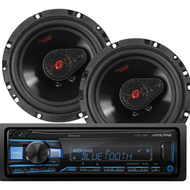 ALPINE UTE-73BT Bluetooth MP3 USB + Cerwin Vega H7653 6.5" 340W Coaxial Speaker