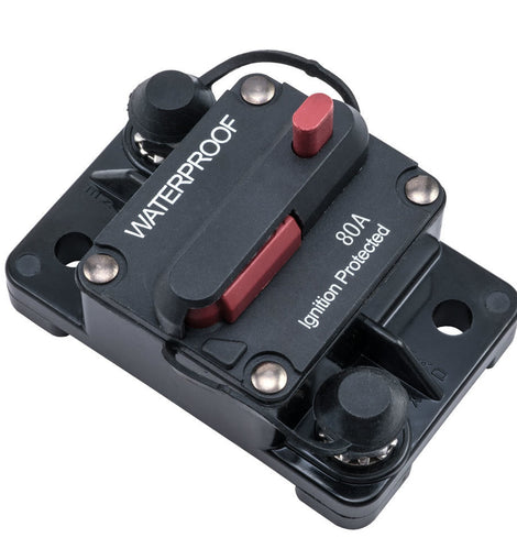 Install Bay E-CB80MR Circuit Breaker Manual Reset IP67 Rated - 80 Amp