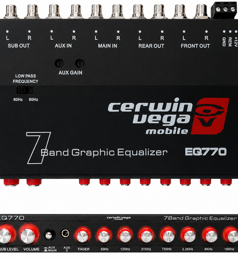 Cerwin Vega EQ770 7-Band Graphic Equalizer with Auxiliary Input