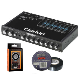 Clarion EQS755 7-Band Car Audio Graphic Equalizer + Free Absolute Electrical Tape+ Phone Holder