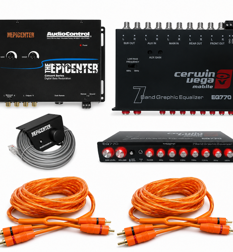 Audio Control The Epicenter & Cerwin-Vega EQ-770 & 2 12' Copper Rca Cable