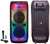 MR DJ FLAME3200 8" X 2 Rechargeable Portable Bluetooth Karaoke Speaker with Party Flame Lights Microphone TWS USB FM Radio