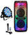 MR DJ FLAME3200 8" X 2 Rechargeable Portable Karaoke Speaker + 54-LED DJ Light