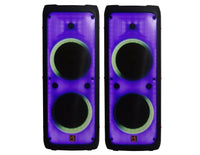 2 MR DJ FLAME5500LED Professional Portable Dual 12" 3-Way Full-Range Powered/Active DJ PA Multipurpose Live Sound Bluetooth Loudspeaker