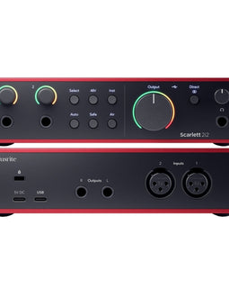 Focusrite Scarlett Solo 4th Gen 2x2 USB Audio Interface With Single Microphone Preamp & XLR Cable