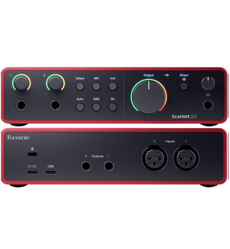 Focusrite Scarlett Solo 4th Gen 2x2 USB Audio Interface With Single Microphone Preamp
