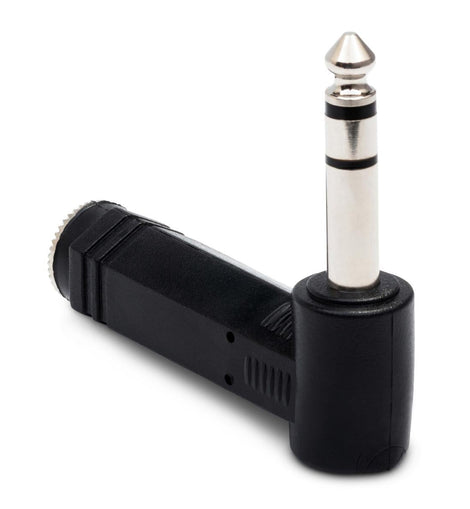 Hosa GPP-273 1/4 inch TRS Female to 1/4 inch TRS Male Right Angle Adapter