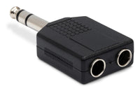 Hosa GPP-359 Dual 1/4" TRS Female to 1/4-inch TRS Male Adapter