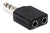 Hosa GPP-359 Dual 1/4" TRS Female to 1/4-inch TRS Male Adapter
