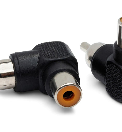 Hosa GRA-259 Right-angle Female RCA to Male RCA Adapters (2-pack)