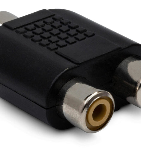 Hosa GRF-398 RCA Male to Dual RCA Female Y Adapter