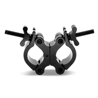 Galaxy Stage GS-C110P Double Swivel Cheeseboro Clamp Heavy-Duty Adjustable Truss Connector Black
