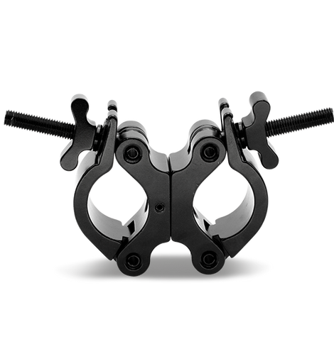 Galaxy Stage GS-C110P Double Swivel Cheeseboro Clamp Heavy-Duty Adjustable Truss Connector Black