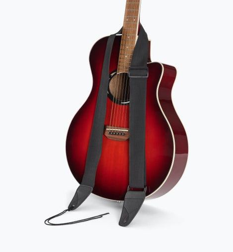 On-Stage GSA10BK Guitar Strap with Leather Ends