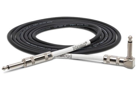 Hosa GTR-220R Straight to Right Angle Guitar Cable 20-foot