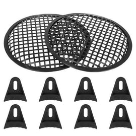 2 Absolute DJS8 8" Subwoofer Grill 8" Inch Universal Speaker Subwoofer Grill Mesh Cover W/ Clips Screws Guard