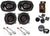H7693 H752 Front & Rear Door Speaker Fit 2002 2008 Dodge Ram 1500 Bundle