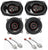 H7693 H752 Front and Rear Door Speaker Fit 2002 2008 Dodge Ram 1500