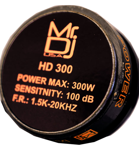 Mr. Dj HD-300 Titanium DJ Compression Screw-on Horn PA Speaker Driver Tweeter
