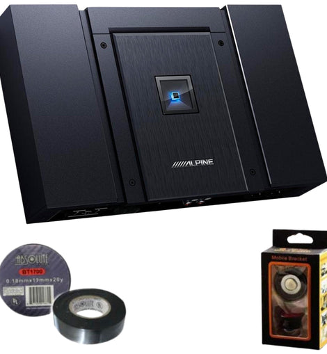 Alpine HDA-F60 4-Channel Amplifier 150W x 4 Bundle