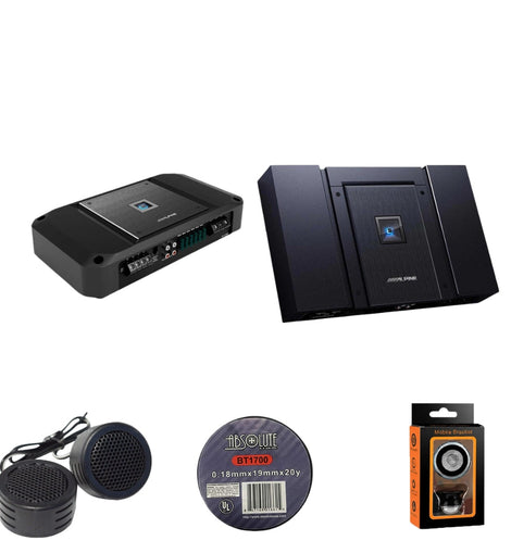 Alpine HDA-F60+R2-A150M Status Hi-Res 4-Ch & Mono Sub Amp Bundle