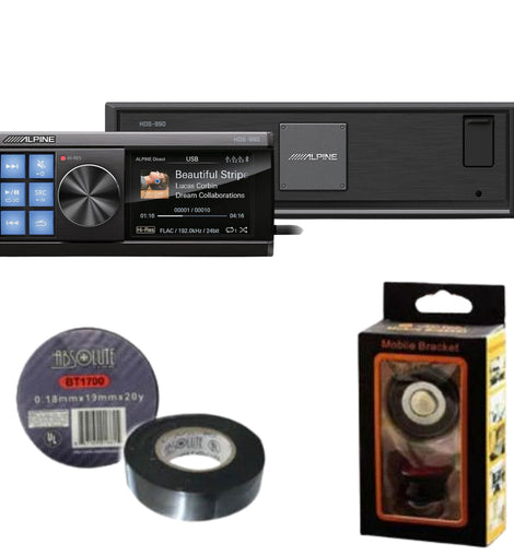 Alpine HDS-990 Single DIN Status Series Digital Media Receiver with Bluetooth Bundle