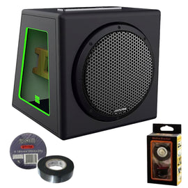 Alpine HDZ-SB10 2400W Peak 800W RMS Loaded Single 10" Sealed Enclosure Bundle