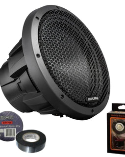 Alpine HDZ-W10 10" Subwoofer 2400W Dual 4-Ohm + Grille Bundle