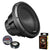 Alpine HDZ-W12 12" Subwoofer 2400W Dual 4-Ohm + Grille Bundle