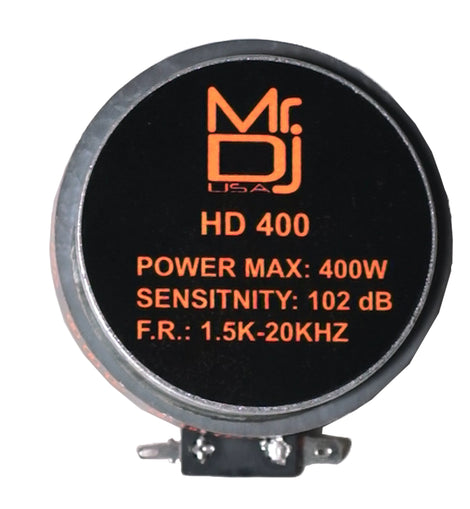 Mr Dj HD-400 Horn Compression Driver Professional Grade 400 WATTS 1